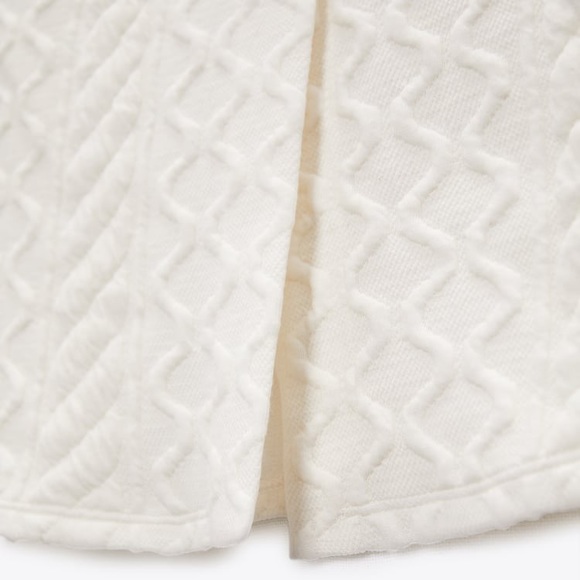 Zara Set - Ecru Quilted Sweatshirt & Skirt - Picture 17 of 17